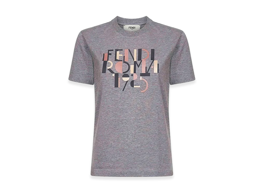 FENDI Women's Roma 1925 T-Shirt "Gray"
