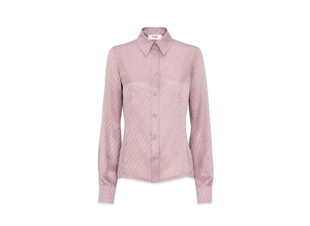 FENDI Women's Shirt FF Silk "Pink"
