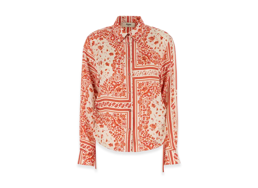 FENDI Women's Silk Shirt "Red"