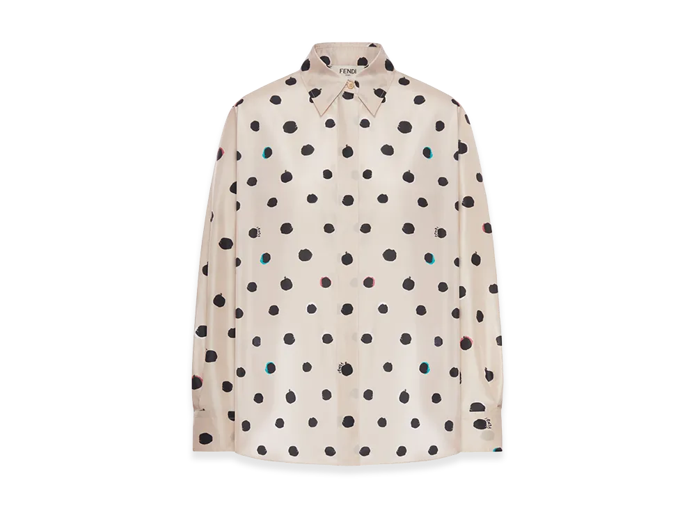 FENDI Women's Printed Taffeta Shirt "Multicolor"