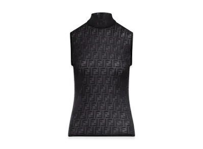 FENDI Women's FF Lace Top "Black"