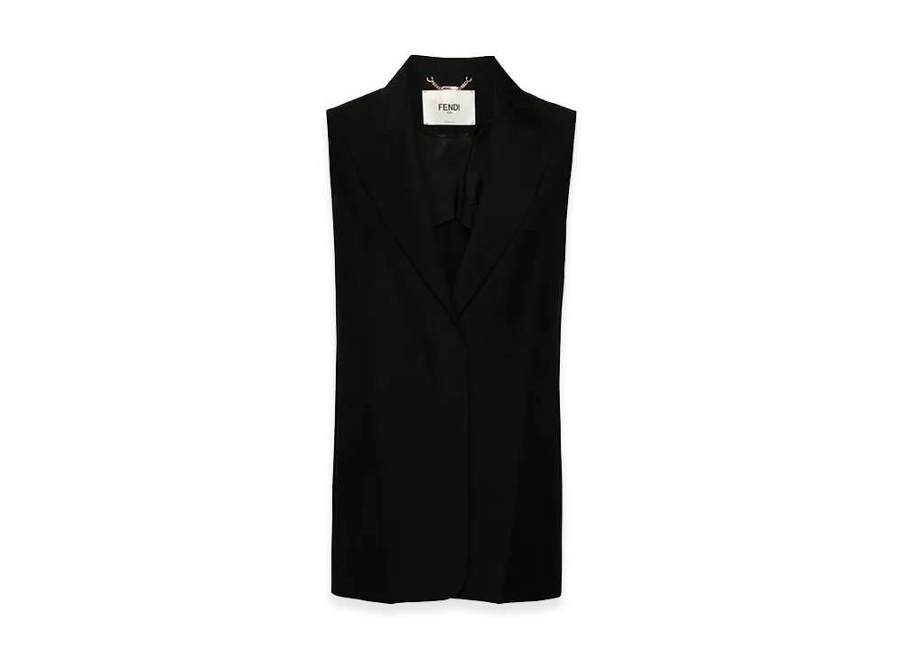 FENDI Women's Mohair Blend Vest "Black"