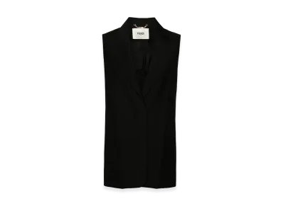 FENDI Women's Mohair Blend Vest "Black"