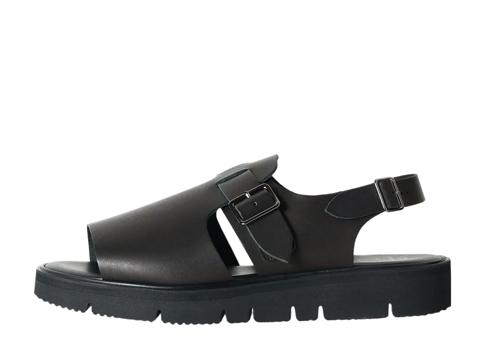 foot the coacher Open Toe Sandals (Gloxi Cut Medium Sole) "Black"