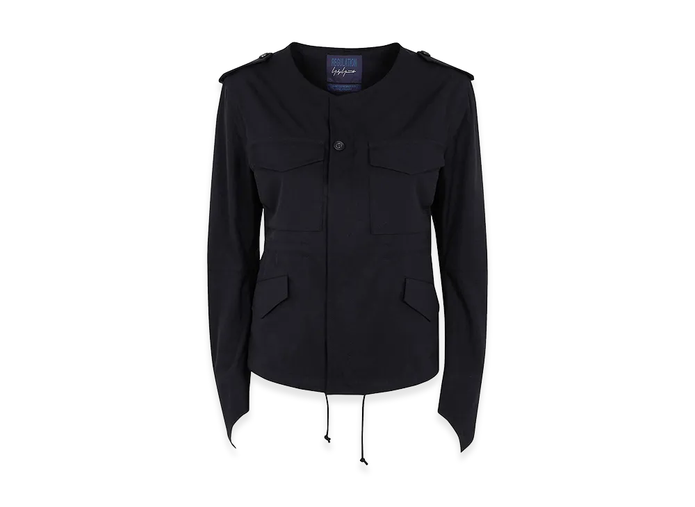 Yohji Yamamoto Women's R-Collarless M65 Y Jkt "Black"