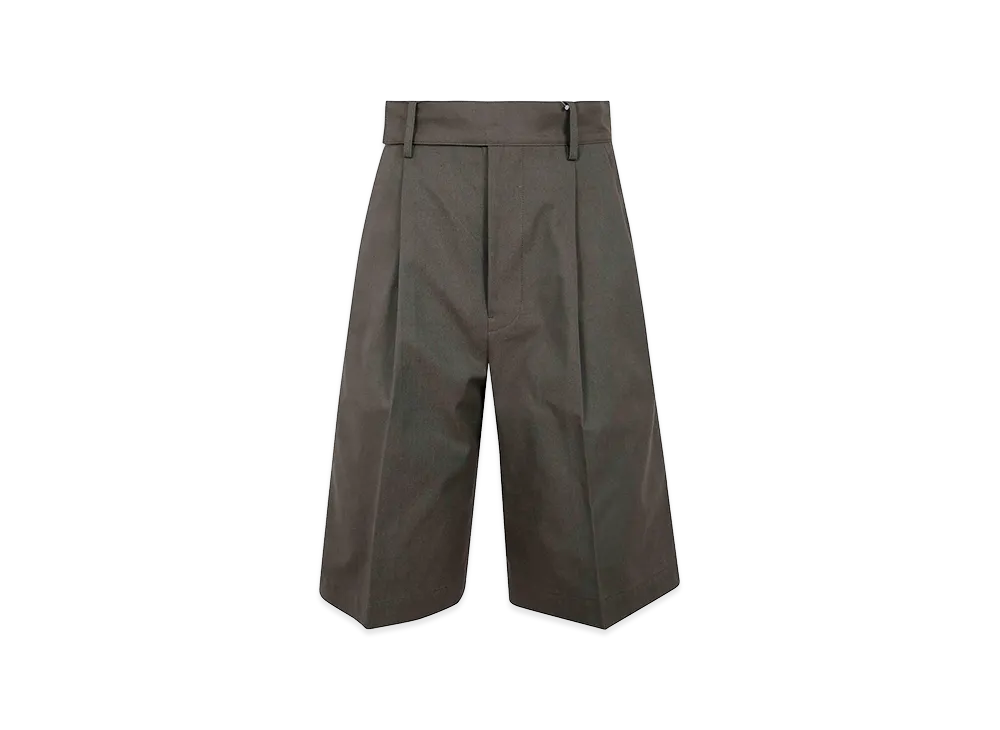 Yohji Yamamoto Women's R-4Tuck Short Pants "Brown"