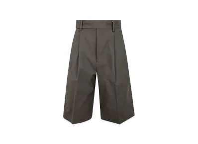 Yohji Yamamoto Women's R-4Tuck Short Pants "Brown"