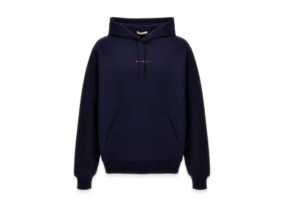 MARNI Logo Print Hoodie "Blue"