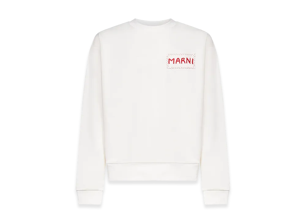 MARNI Cotton Sweatshirt "White"