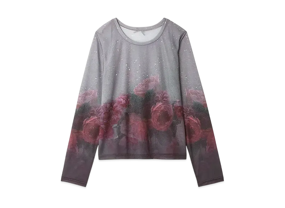 FURFUR x Philly chocolate Flower Photo Print Pullover "Pink"