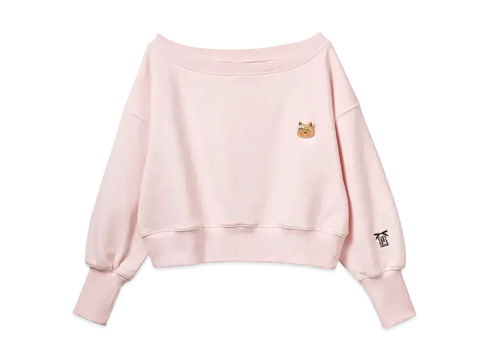 FURFUR x Philly chocolate Sweatshirt With Cat Brooch "Pink"