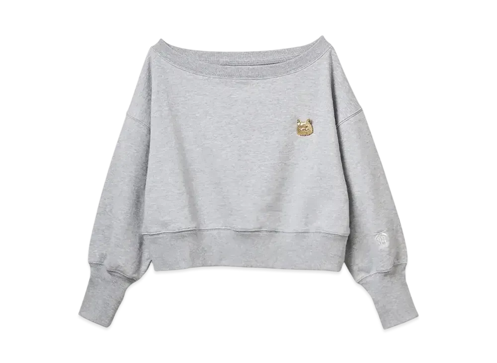 FURFUR x Philly chocolate Sweatshirt With Cat Brooch "Gray"