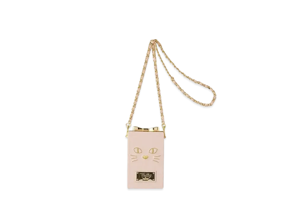FURFUR x Philly chocolate Cat Motif Box Bag "Pink"