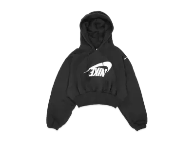 Nike Sportswear Women's Oversized Cropped French Terry Pullover Parka "Black"