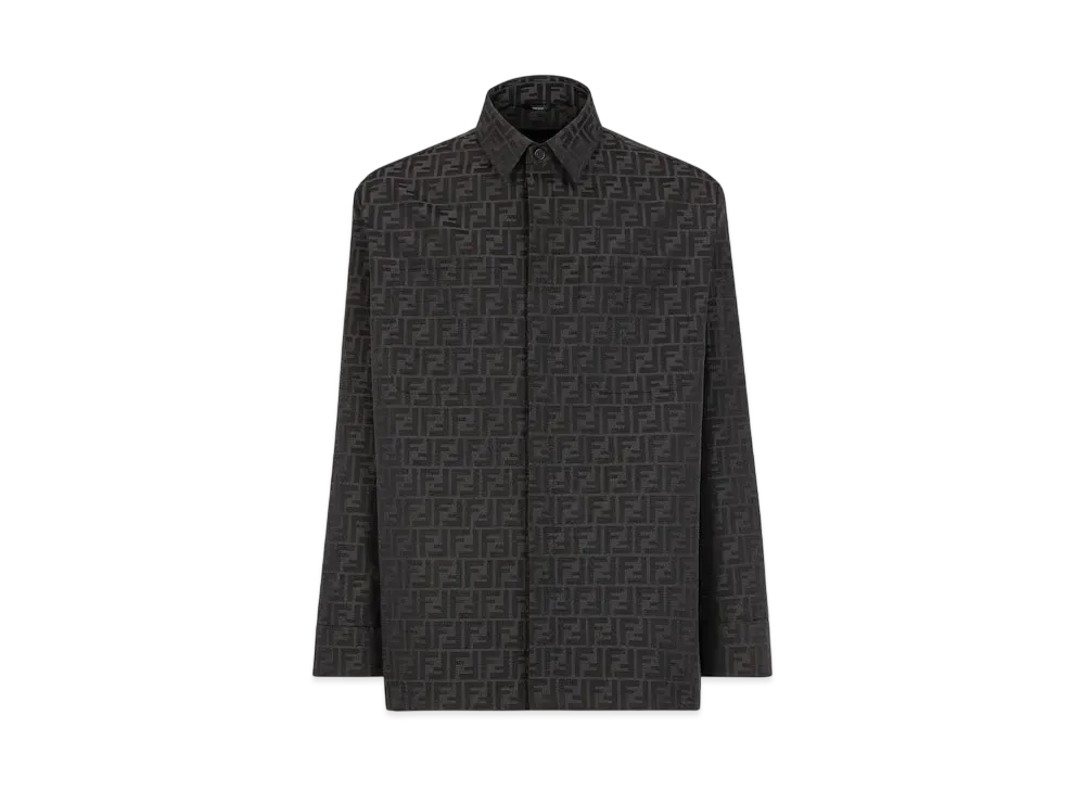 FENDI Men's Blouson Go-To Jacket In FF Canvas "Black"