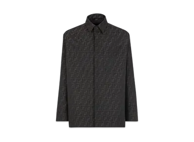 FENDI Men's Blouson Go-To Jacket In FF Canvas "Black"