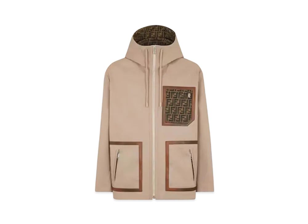 FENDI Men's Blouson Fabric Parka "Beige"