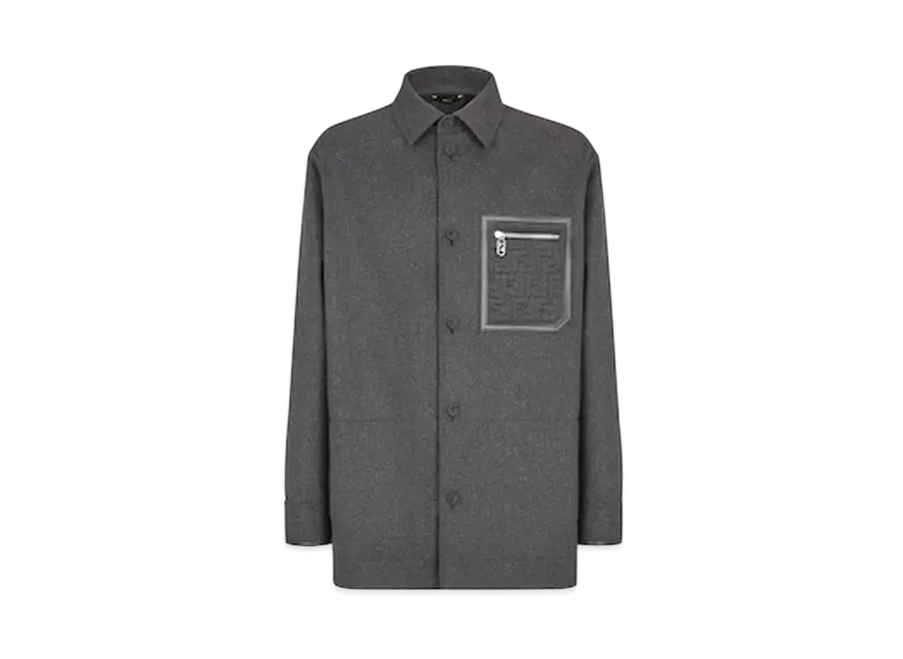 FENDI Men's Blouson Cashmere Go-To Jacket "Gray"