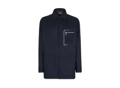 FENDI Men's Blouson Cashmere Go-To Jacket "Blue"