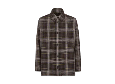 FENDI Men's Blouson FENDI Men's Tartan Go-To Jacket "Brown"
