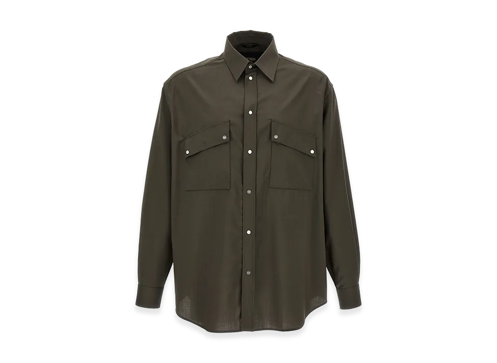 FENDI Wool Shirt "Green"
