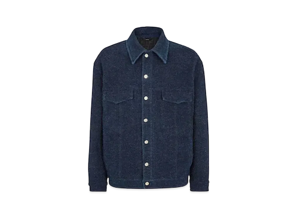 FENDI Men's Boucle Jeans Jacket "Blue"