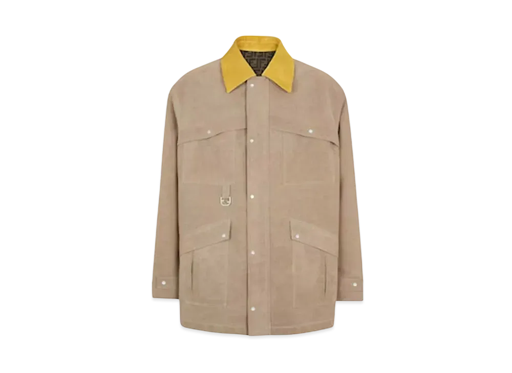 FENDI Men's Blouson Waxed Cotton "Beige"