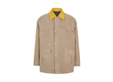 FENDI Men's Blouson Waxed Cotton "Beige"