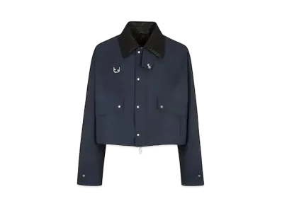 FENDI Men's Blouson Waxed Cotton "Blue"