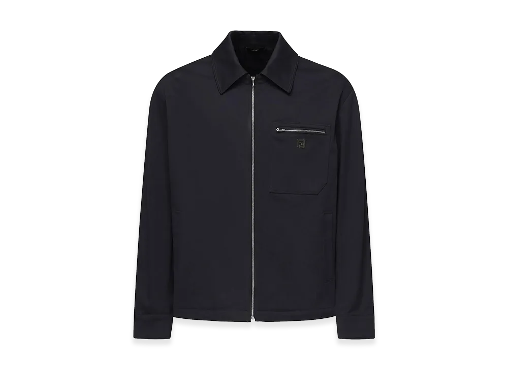 FENDI Stretch Cotton Jacket "Navy Blue"