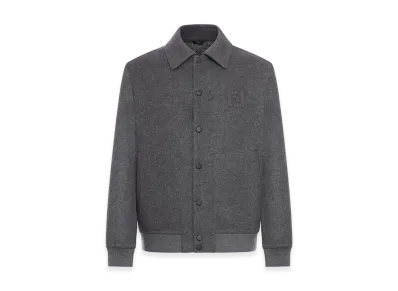 FENDI Single Breasted Wool Blouson "Gray"