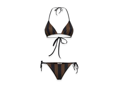 FENDI Women's Printed Lycra Bikini "Brown"