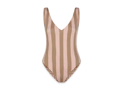 FENDI Women's Reversible One-Piece Swimsuit "Pink/Beige"