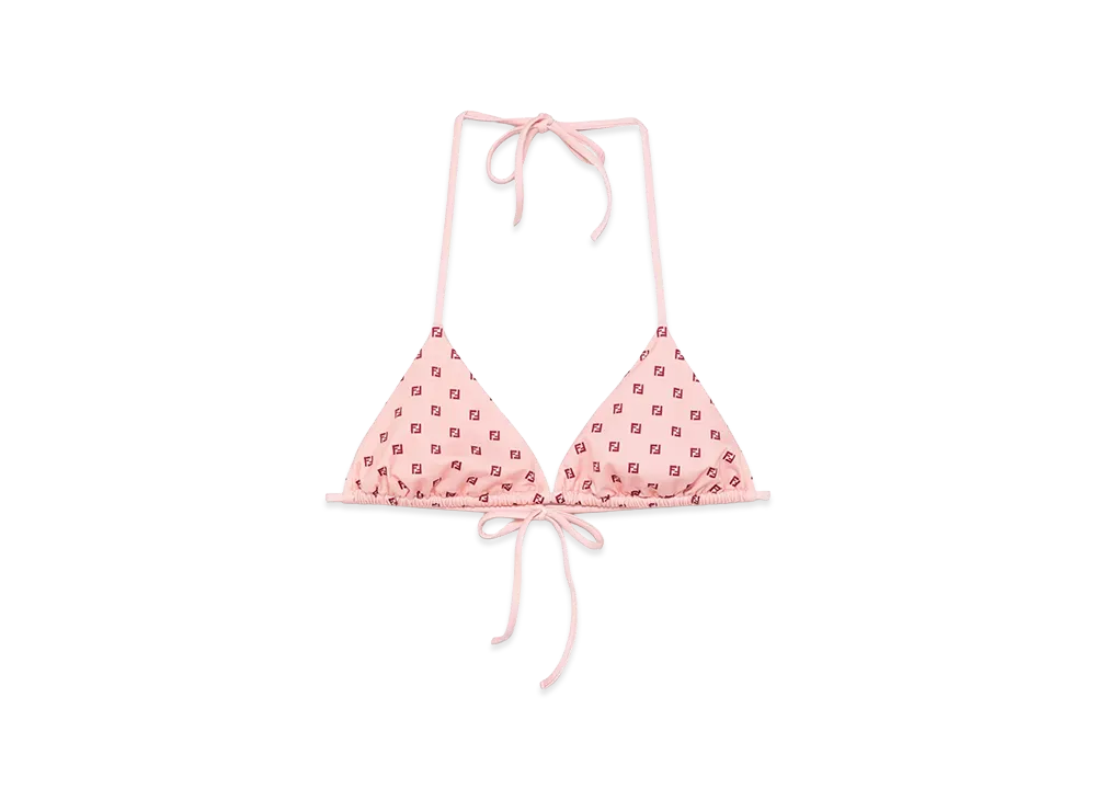 FENDI Women's Micro Patchwork Bikini Top "Pink"