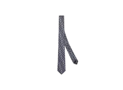 FENDI Tie FF Jacquard Silk "Blue"