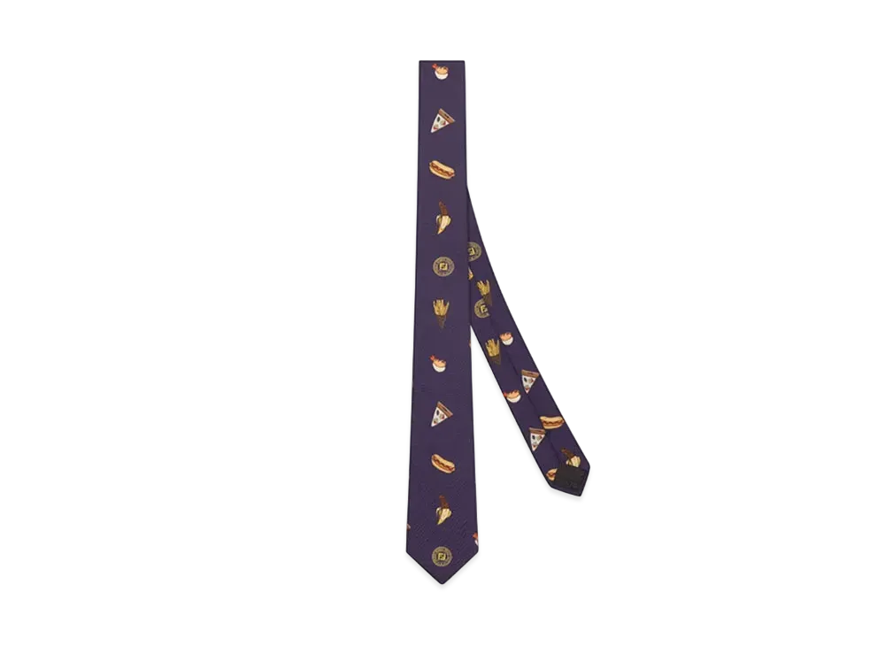 FENDI Tie Silk Fendilicious "Blue"