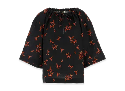 FENDI Women's Linen Blouse "Black"
