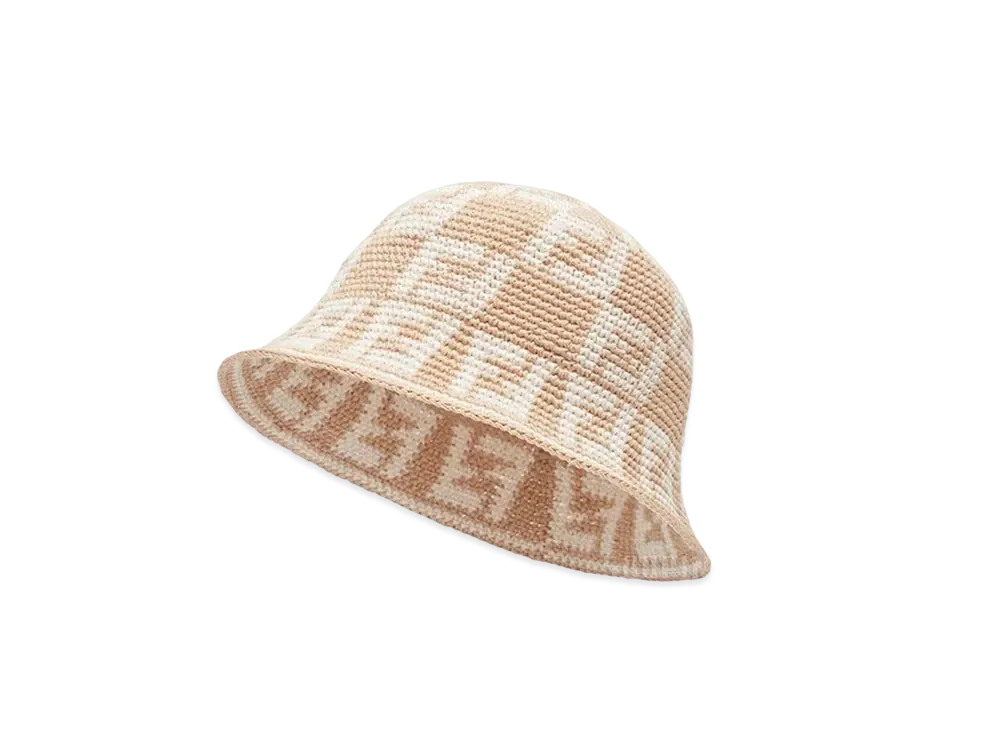 FENDI Cotton Cloche Hat "Beige"