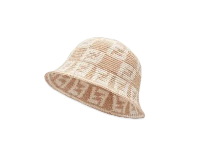 FENDI Cotton Cloche Hat "Beige"