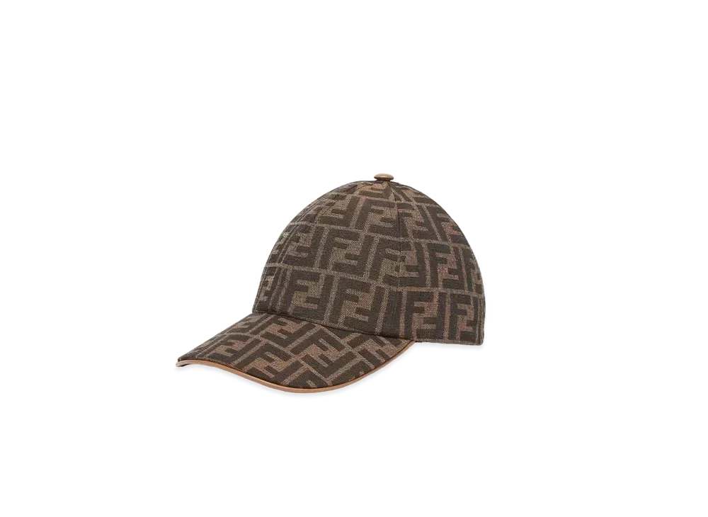 FENDI Hat FF Jacquard Baseball Cap "Brown"