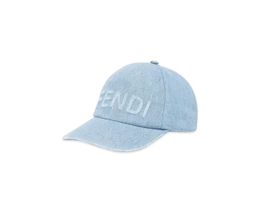 FENDI Hat Denim Baseball Cap "Light Blue"