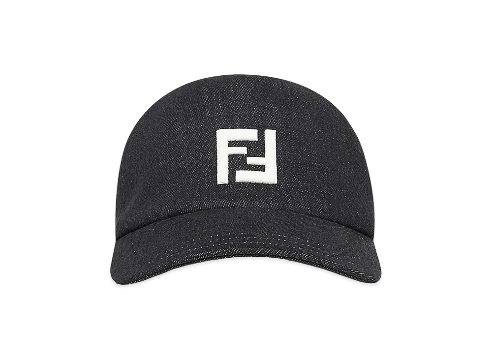 FENDI Denim Baseball Cap "Black"