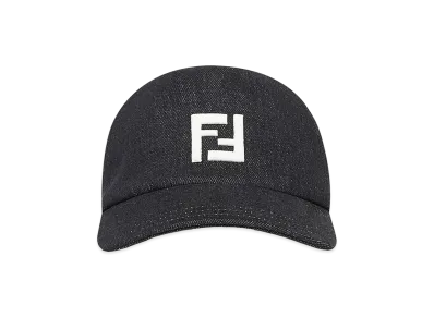 FENDI Denim Baseball Cap "Black"