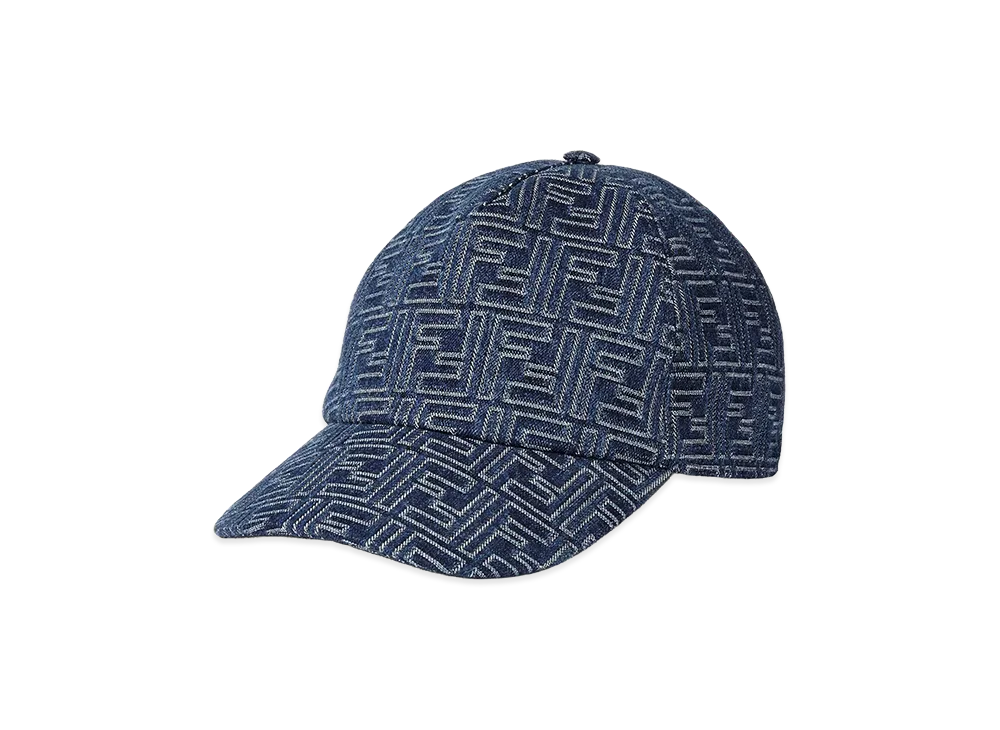 FENDI Kids FF Denim Baseball Cap "Blue"