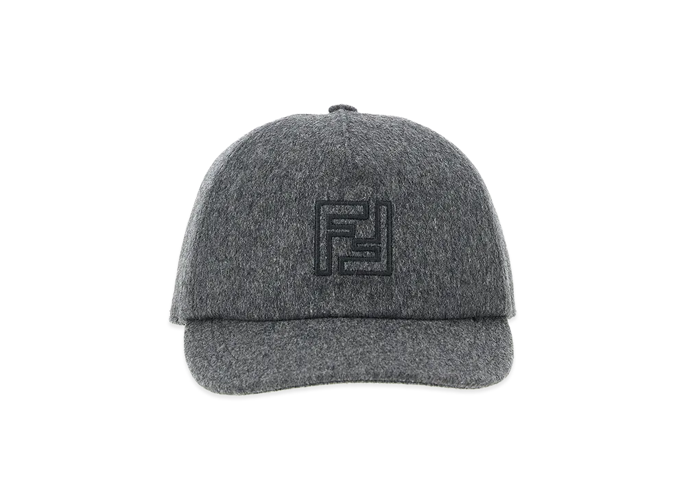 FENDI Wool And Cashmere Cap "Gray"