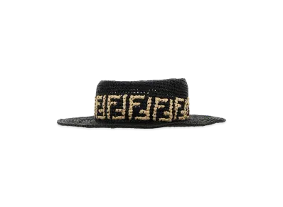 FENDI Raffia Hat "Black"