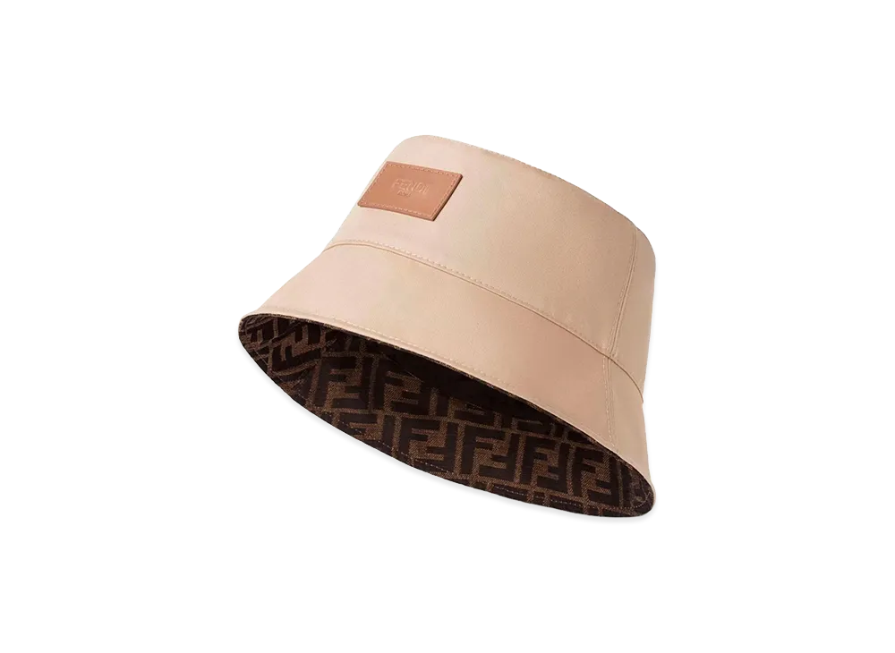 FENDI Cotton Bucket Hat "Beige"