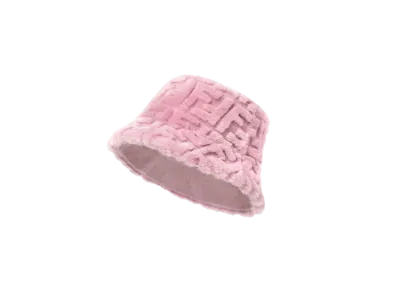 FENDI Hat Sheepskin "Mauve Pink"