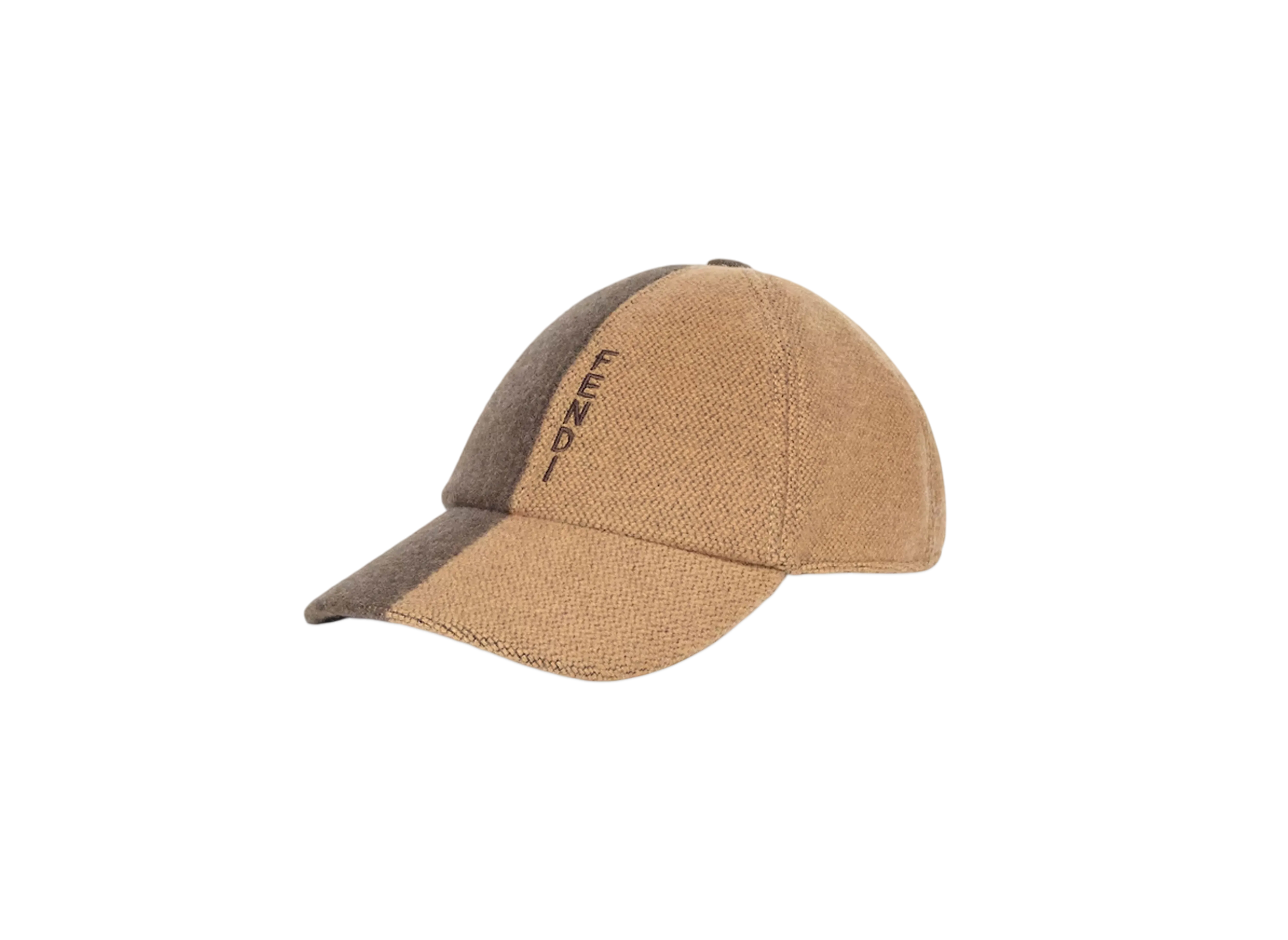 FENDI Hat Wool and Cashmere Baseball Cap "Brown"