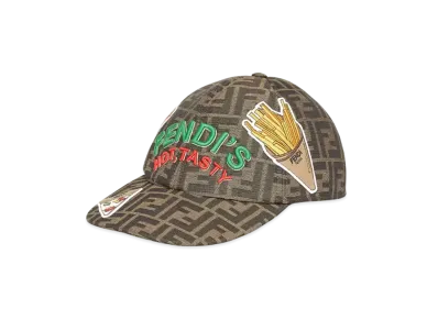 FENDI Hat FF Jacquard Fendilicious Baseball Cap "Brown"